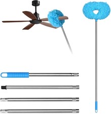Ceiling Fan Duster with Extension Pole, Microfiber Cleaner for High Ceiling 50"