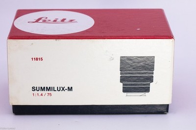 empty box for leica summilux M 1.4/75  75mm f1,4  11815 no serial marked  b1
