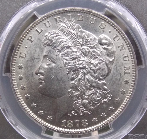 1878 "P" 7TF Morgan SILVER Dollar *REVERSE of 1879* $1 PCGS AU58 #218 About Unc