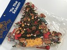 VINTAGE PULL STRING WOOD ORNAMENT RED BALL 1980's CHRISTMAS TREE NEW IN PACKAGE — photo 3