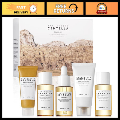 Madagascar Centella Travel Skincare Kit - Toner, Cream, Cleansing Oil & More - G