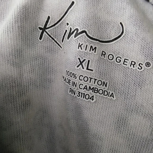 Kim Rogers Floral & Paisley 100 % Baumwolle schwarz & weiß Top - XL - Bild 5 von 6