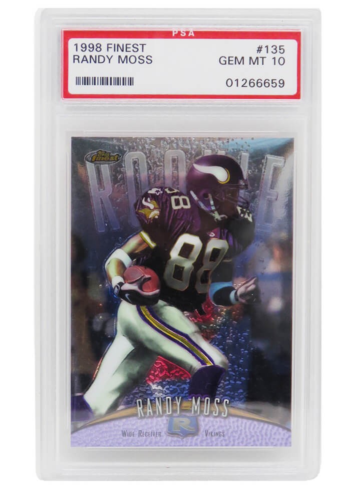 Randy Moss 1998 Topps Finest #135 RC Rookie Card - PSA 10 GEM MINT