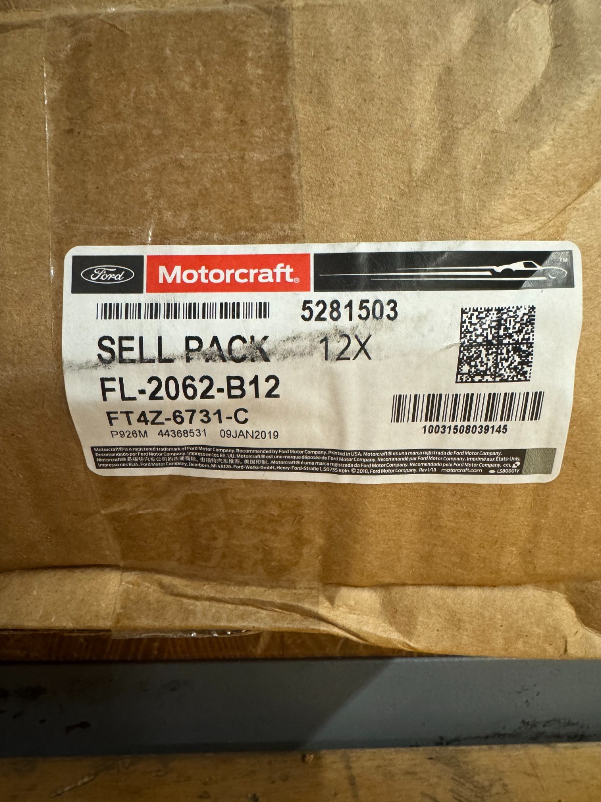 LOT OF 12 Ford Motorcraft FL2062-B12 Engine Oil Filter with Gaskets