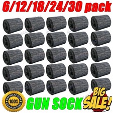 Paquete de 6-30 calcetines escopeta/rifle funda pistola caza silicona tratados hasta 55" gr