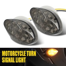 LED Turn Blinker Signal Indicator Amber Light*2 Universal Flush Motorcycle Mount