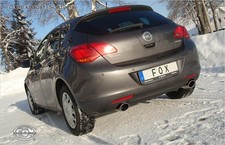  Edelstahl Racing-Anlage Opel Astra J Limo 1.6l je 115x85mm abgeschrägt