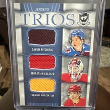 2024-25 Upper Deck The Cup Trios Rookie Jersey Ritchie/Cossa/Honzek #28/49