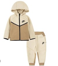 Nike Kids Sportswear Tech Fleece Outfit 86L050-X27 Light Orewood Brown Size 3T