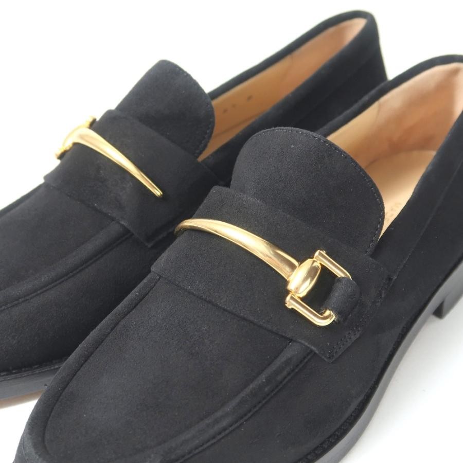 GUCCI Horsebit Suede Loafers Dress Shoes Size:4.5/JP:21.5 Black 141158K Authen thumbnail 5