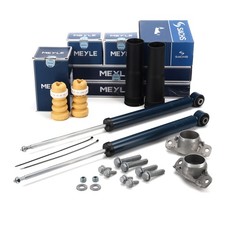 2x MEYLE Stoßdämpfer + Dreckschutz + Domlager für VW GOLF 7 SEAT LEON 5F hinten