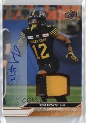 2024 Upper Deck CFL Game Patch Auto 34/99 Tim White #62 Patch Auto 2y5