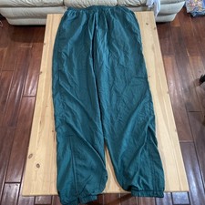 Vintage Nike Trackpants Men 2XL Dark Green 90s Baggy Nylon