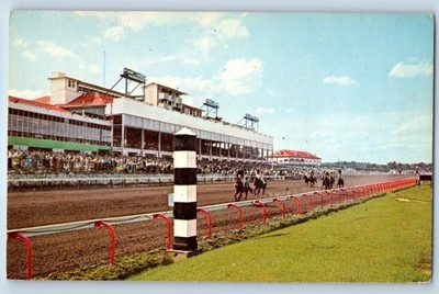 c1960 Salem New Hampshire NH Postcard Rockingham Race Track Stadium Derby Race