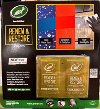 NIOP Turtle Wax Renew Restore Wipes Removes Oxidation & Spots Gloves Not Include
