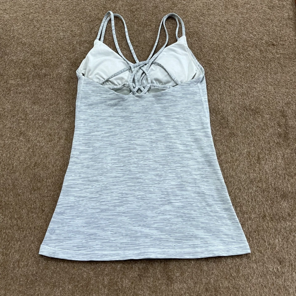 Débardeur cami rayé gris chiné calme pour femme Lululemon crée votre calme ta... - Photo 1/4