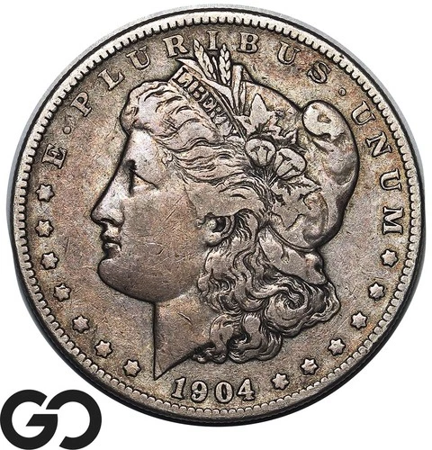 1904-S Morgan Silver Dollar Coin, Tough Choice VF Better Date
