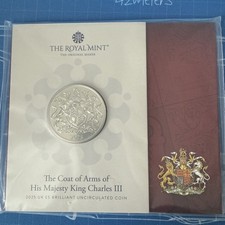 The Coat Of Arms Of His Majesty King Charles Iii 2025 Uk £5 Brilliant Uncirculat
