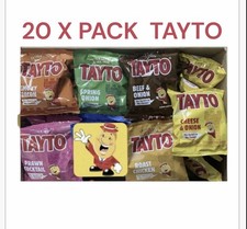 TAYTO Crisps Mixed Flavours Box of 20 X 25g Bags TAYTO IRISH CRISPS MIXED BOX