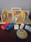 Vintage Fisher-Price Little People 929 Nursery School Base + Accessories