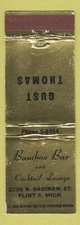 Matchbook Cover - Bamboo Bar Cocktail Lounge Flint MI