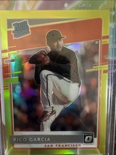 2020 Panini Donruss Optic - Rated Rookies Rico Garcia #89 Lime Green Prizm (RC)