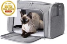 Soft Pet Carrier Bag Airline Approved Cat & Dog Travel Tote Grey