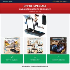 Tapis de course pliable FOUSAE 12 km/h inclinable 9% application