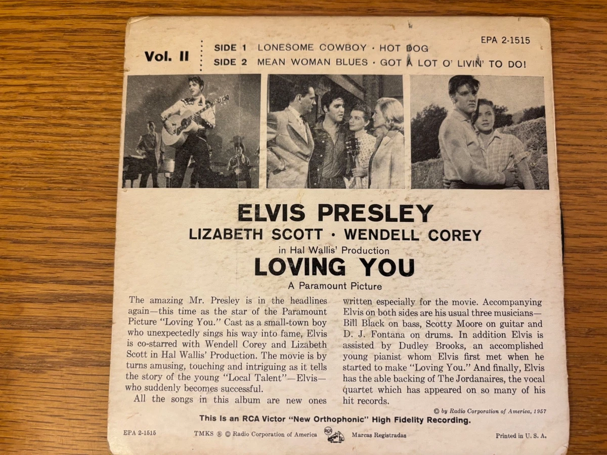 Elvis Presley - "Loving You Vol. II" - EP, Pictur Sleeve 1st Edition