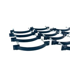 Lot of 16 Black MATTE Cabinet Drawer Curved 5" Pull Handles Screws