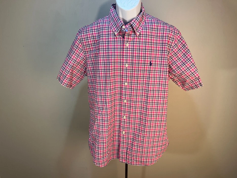 Ralph Lauren Men's lot of 4 short sleeve multicolored dress or casual shirts L - Image 2 of 4