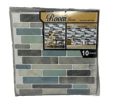 Self Adhesive wall tiles for kitchen or bathroom backsplash blue