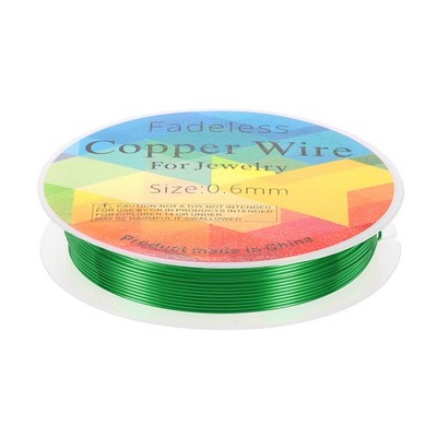 Jewelry Wire 13ft 22 Gauge Brass Craft Jewelry Wrapping Wire Green