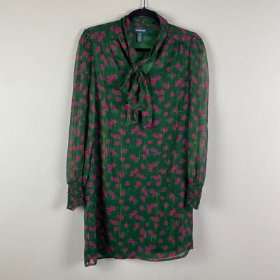Modcloth Winter-Blooming Roses Dress Mini XS Green Pink Floral Tie Neck Metallic | eBay Modcloth Winter-Blooming Roses Dress Mini XS Green Pink Floral Tie Neck Metallic | eBay