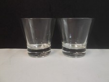Crown Royal Whiskey Heavy Pillow Bottom Glass Embossed Logo Glasses
