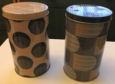 Stockholm-style design Metal Storage Canisters (x2) - from Sainsbury's