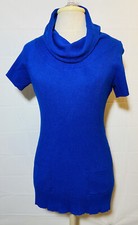international concepts Women Knit Dress Short Sleeves Soze M Blue 