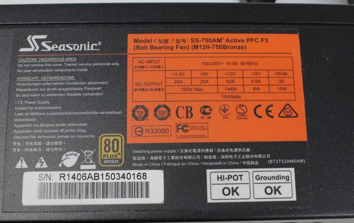 Alimentation Seasonic M12II-750 EVO Bronze 750W - Attention aux connexions ! (#28695) - Photo 9/9