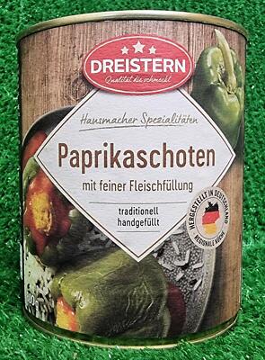 (6,24 /kg) Dreistern 2 Paprikaschoten mit feiner Fleischfüllung 800g handgefüllt