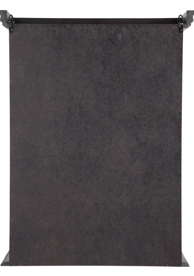 Gabinete de curiosidades de pared de madera dura Toscano Country de diseño: acabado negro ébano Foto 3 de 4