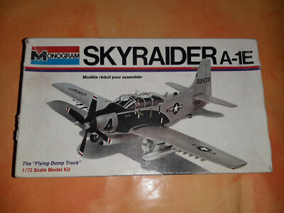 Modellbausatz von 1973 * Skyraider A-1E * 1:72 * Monogram