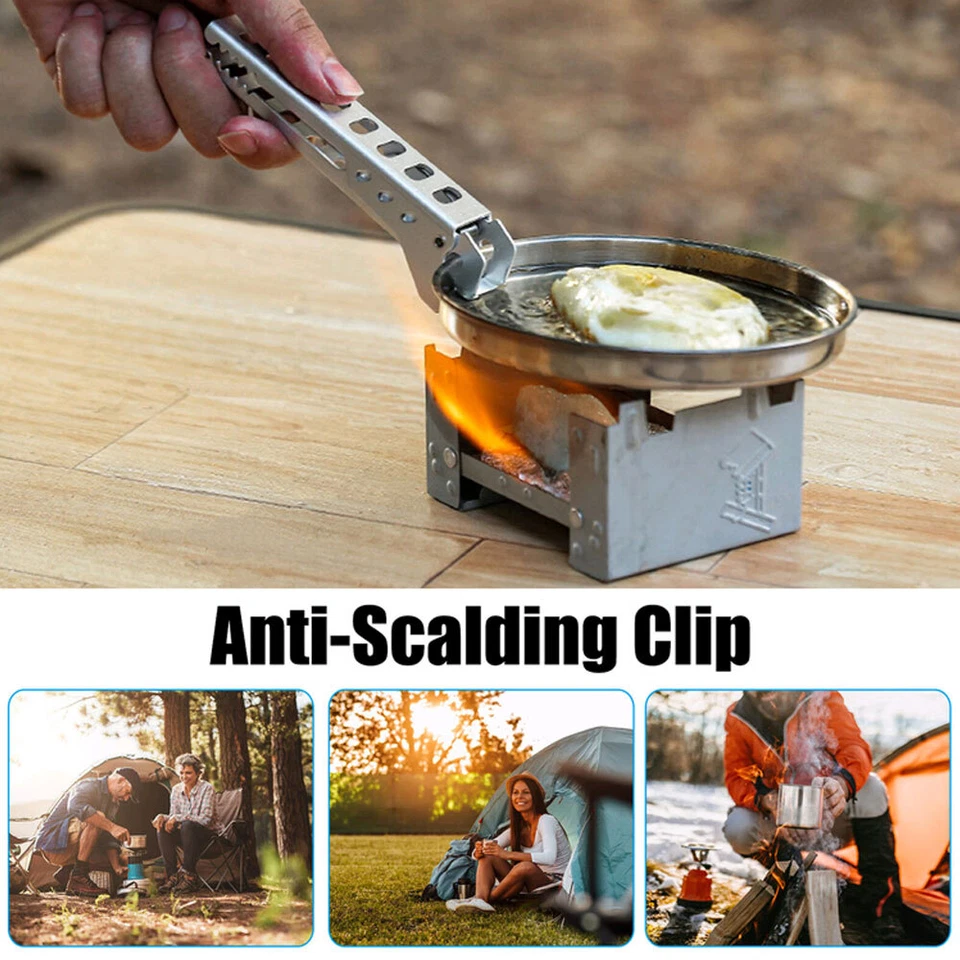 1x Camping Cocina Anti-caliente Anti-escaldaduras Olla Tazón Pinza Barbacoa Utensilios de cocina Foto 4 de 4