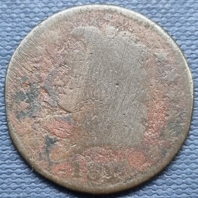 1811 Classic Head Half Cent 1/2c Circulated Details #61521