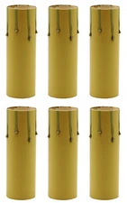 4" Fibre Drip Candle Cover For Medium (Edison) Base Lamp Sockets, 6 Pieces