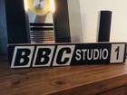 BBC Studio Vintage Style Wood Sign Memorabilia TV 2 Radio Television News Sport