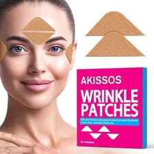 Akissos Forehead Wrinkle Patches 80 PCS Pre Cut Full Face Tape Facial Patches fo
