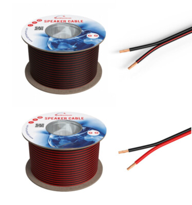 Speaker Cable Bulk In Wall CL3 Rated 12AWG 14AWG 16AWG 18AWG Audio Wire LOT