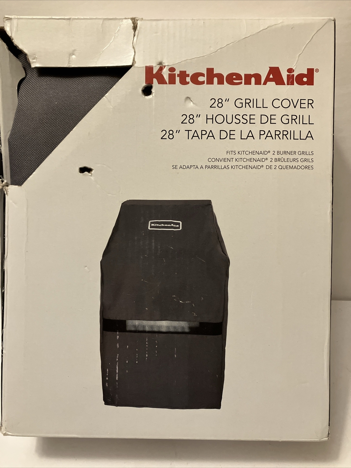 KitchenAid 7200891 Gas Grill Cover, Gray 28” Cover Fits KitchenAid 2