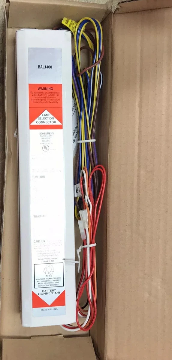 Best BAL1400TD 1 2 Lamp CFL T5 T8 T12 Emergency Ballast 120 277V 6V Battery