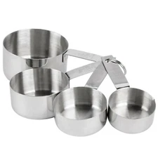 USA SELLER 8 PIECE MEASURING CUPS & SPOONS SET STAINLESS STEEL FREE SHIP USA